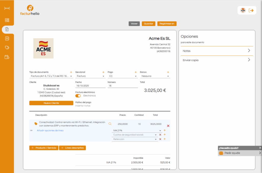 Facturhello Software Facturación electrónica