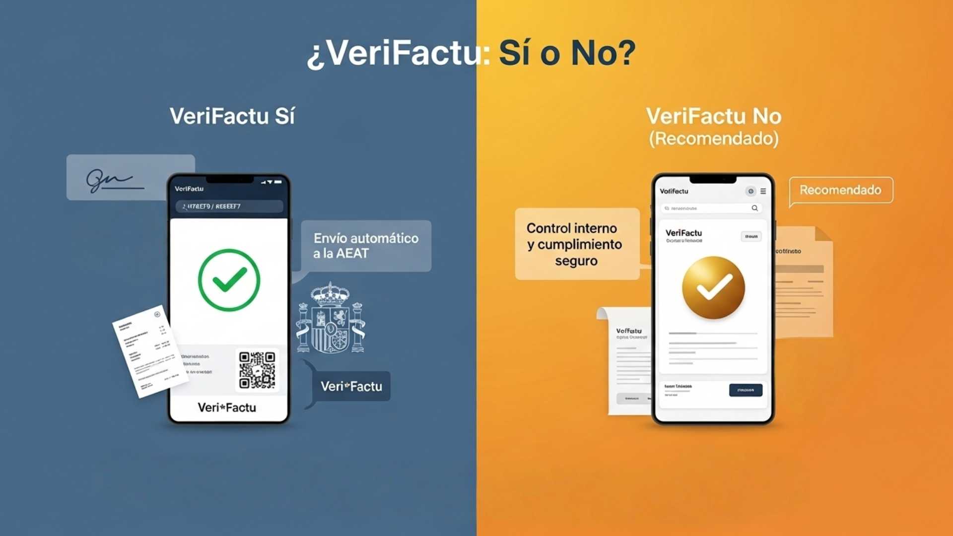 Comparativa VeriFactu Sí o No: diferencias y ventajas para empresas según la normativa 2026